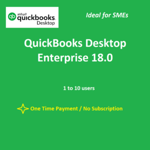 QuickBooks Desktop Enterprise 18.0 – Ideal for SMEs Accounting. 1 to 10 Multiusers.