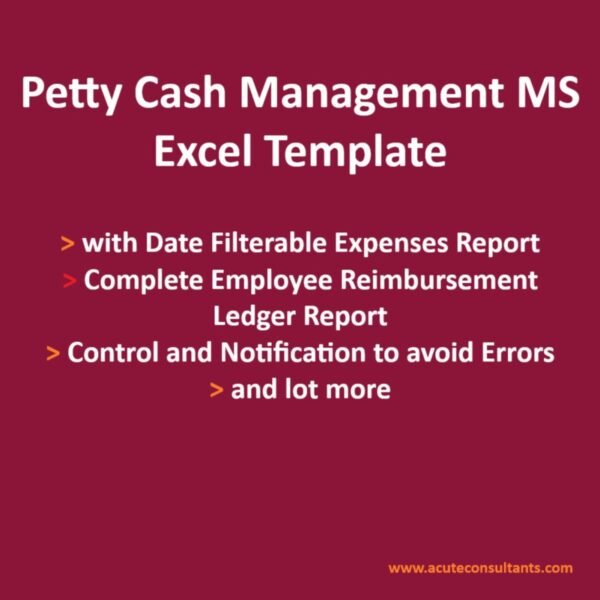 Acute Consultants petty cash manager template